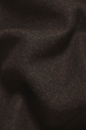 Funnel Neck Overcoat in Dark Brown