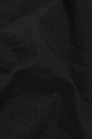 Athletic Fit Hooded Long Sleeve Top in Black