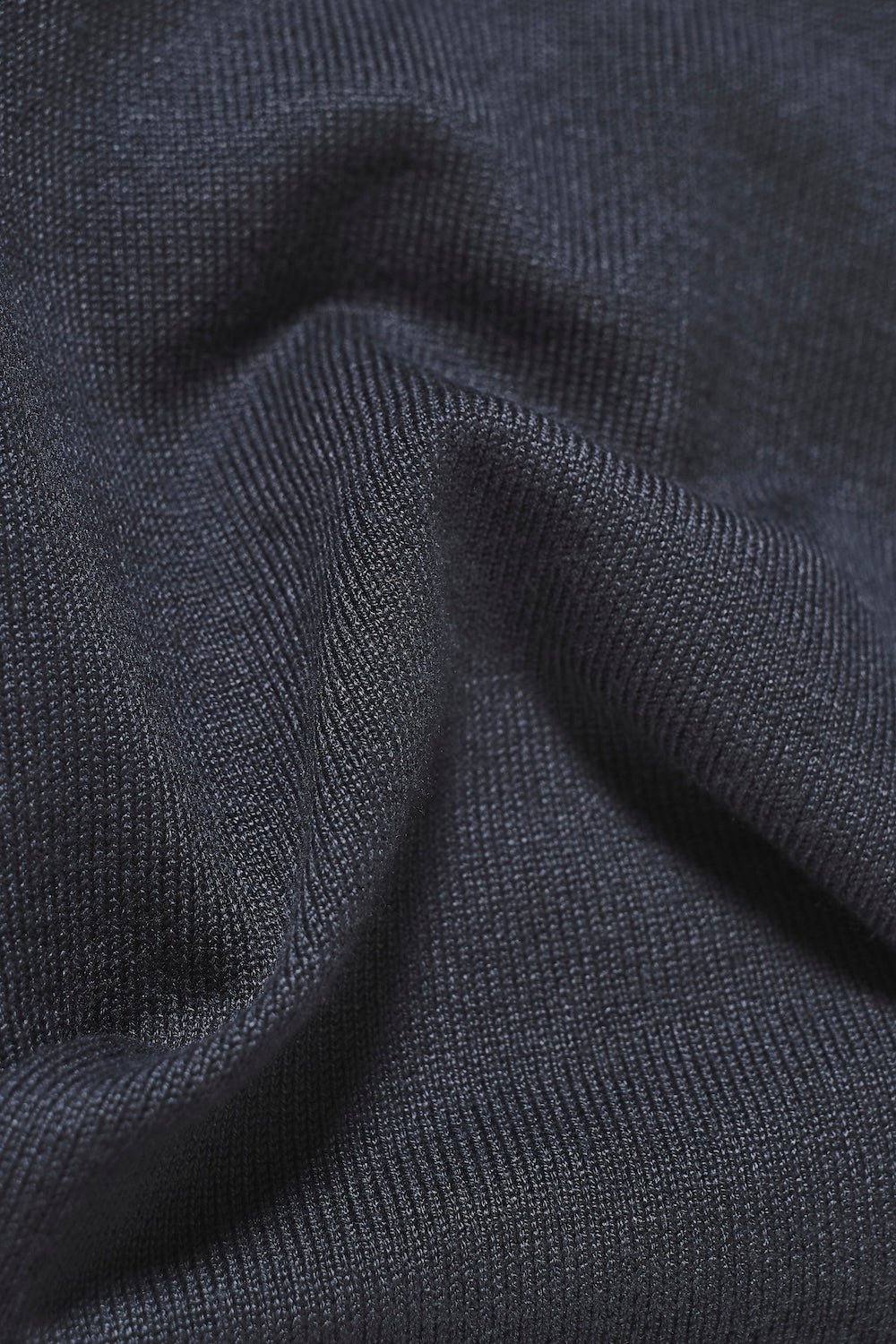 Tipped Knitted Polo Shirt in Navy with Grey Tipping
