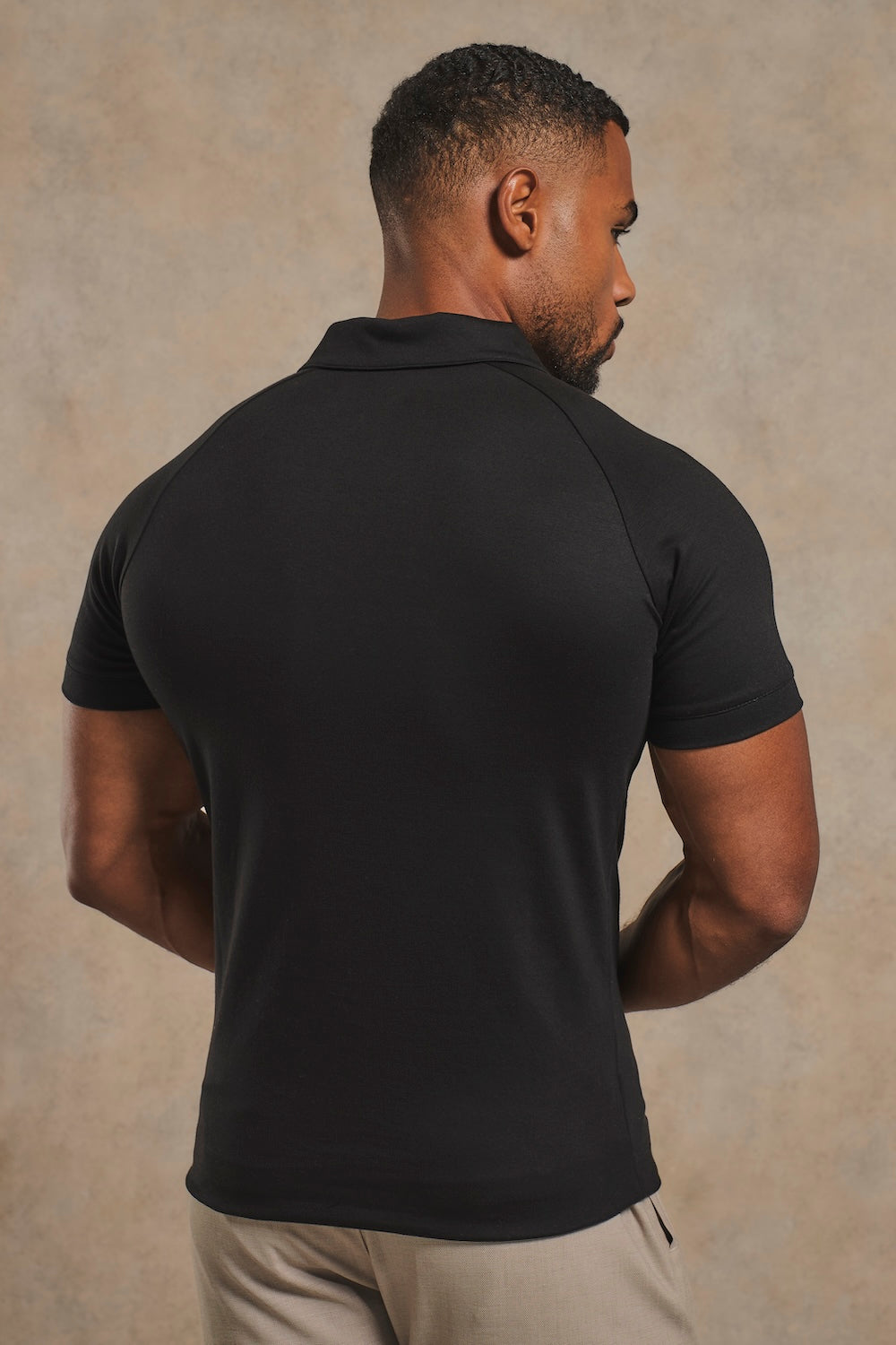 Luxe Smart Polo Shirt in Black