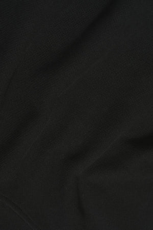 Textured Jersey Shacket in Black