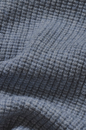 Fisherman Crew Neck Sweater in Grey Blue