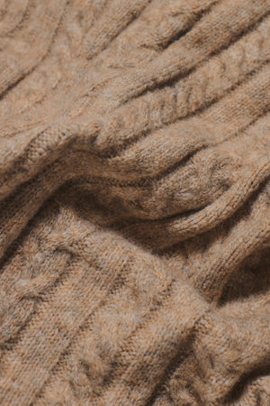 Soft Cable Half Zip Neck Sweater in Sweater
