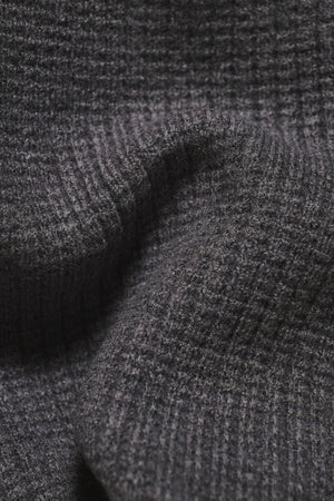 Fisherman Crew Neck Sweater in Steel Grey