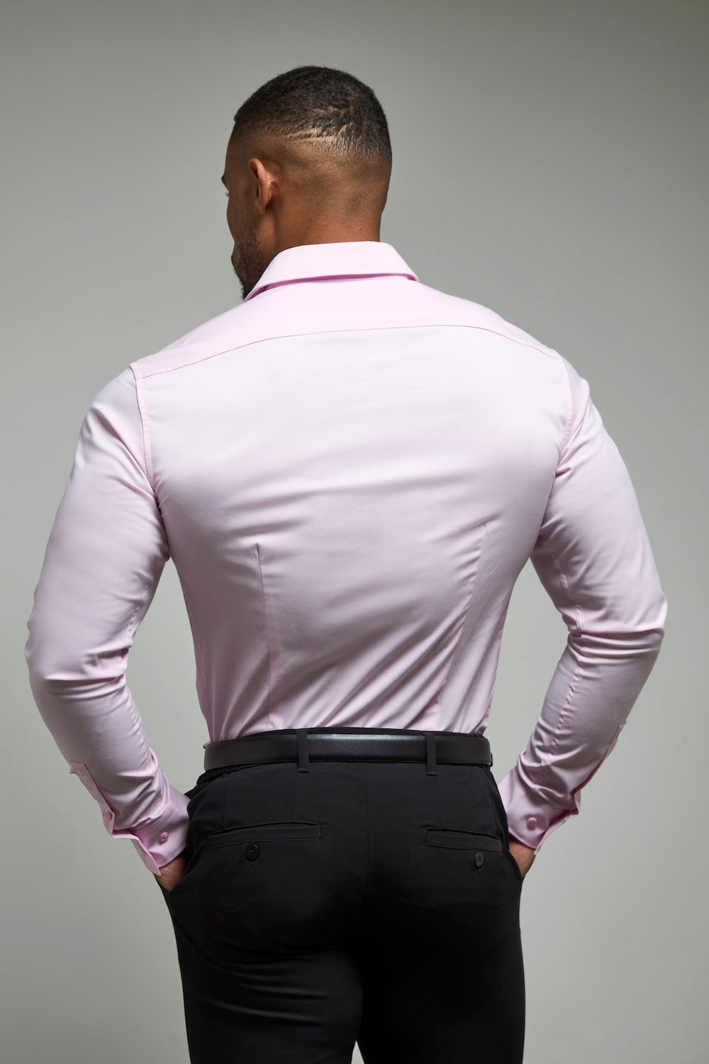 Athletic Fit Dress Shirt in Pink L
