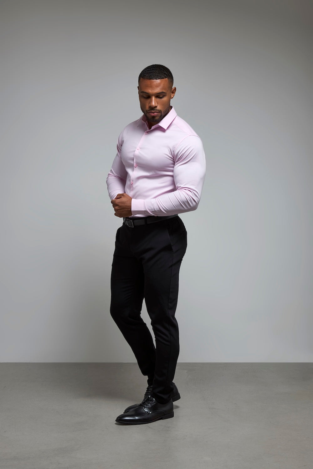 Athletic Fit Dress Shirt in Pink L