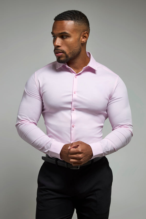 Athletic Fit Dress Shirt in Pink L