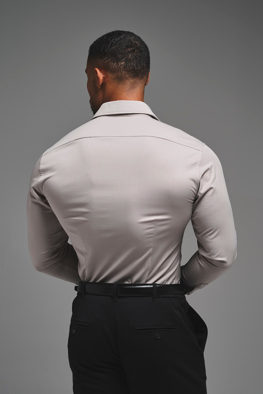 Athletic Fit Dress Shirt in Stone - TAILORED ATHLETE - USA