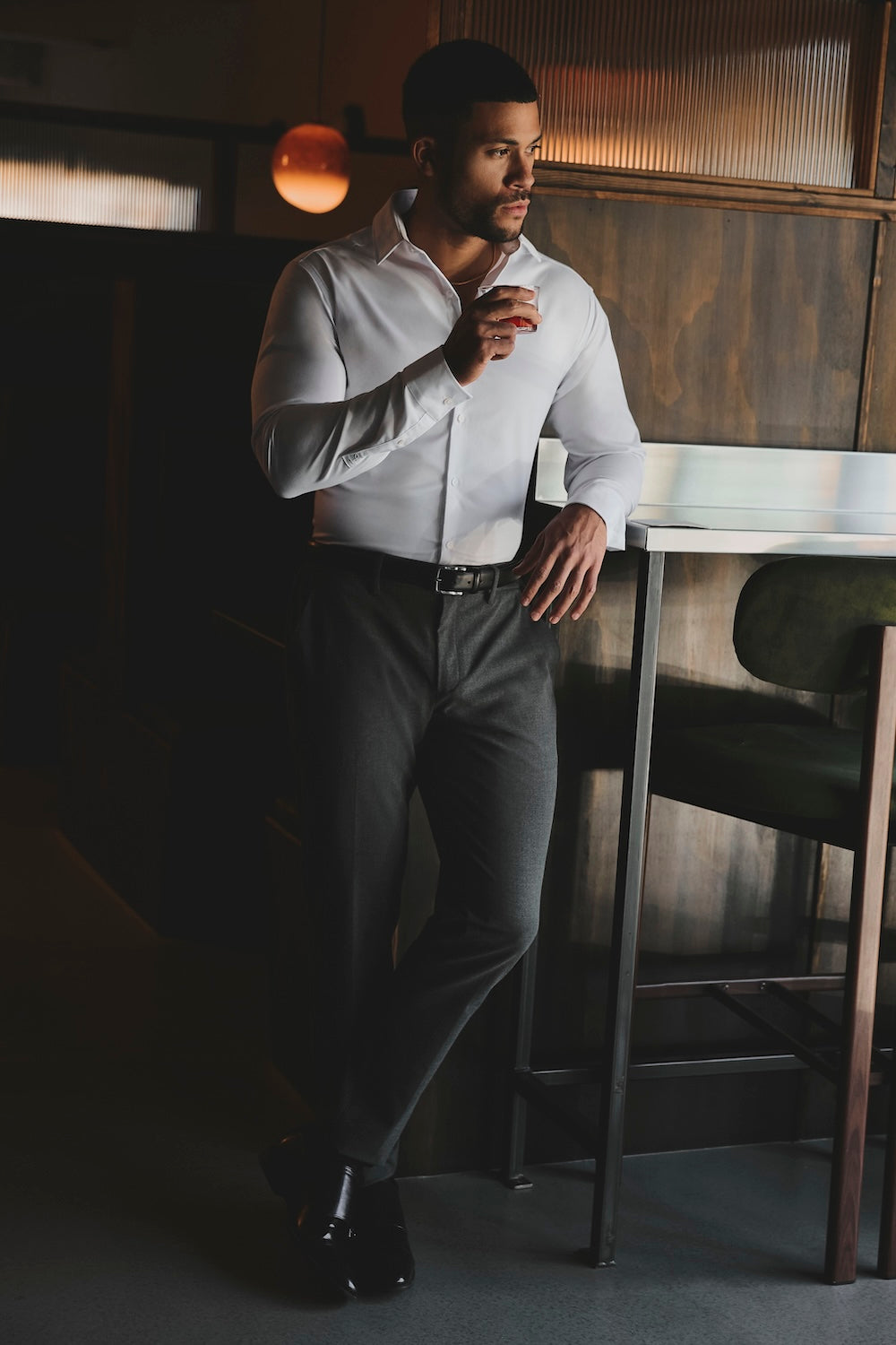 Athletic Fit Dress Shirt in White - TAILORED ATHLETE - USA