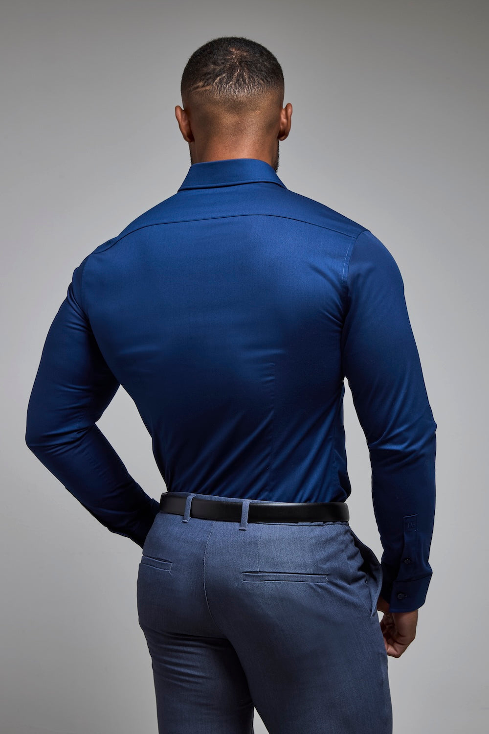 Navy Dress Shirt Crafted for Comfort and Modern Style Navy Dress Shirt Crafted for Comfort and Modern Style
