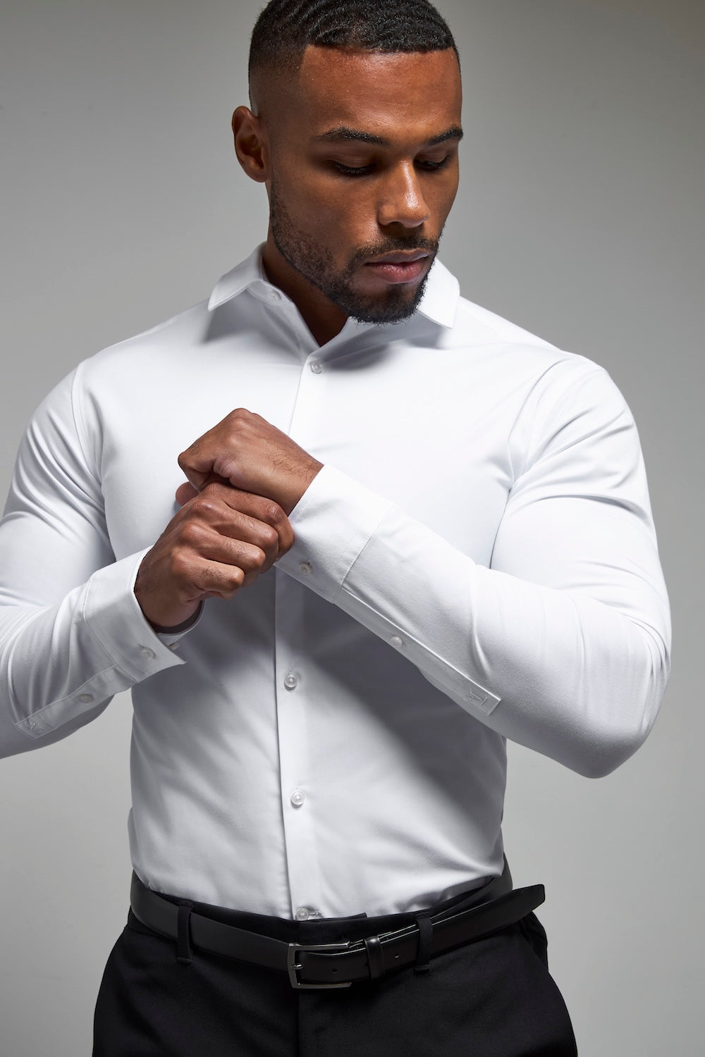 Dress Shirt in White Classic and Tailored Elegance S