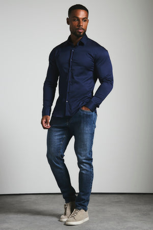 Athletic Fit Signature Shirt 2.0 in French Navy