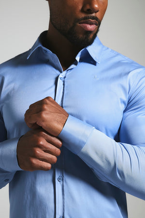 Athletic Fit Signature Shirt in Mid Blue