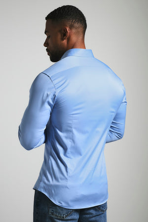 Athletic Fit Signature Shirt in Mid Blue