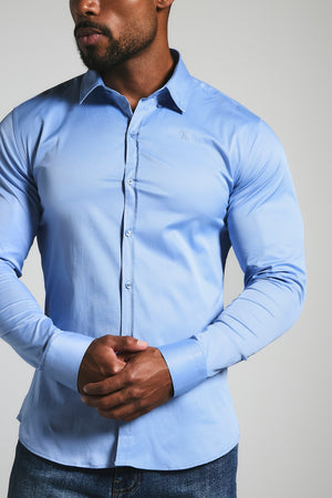 Athletic Fit Signature Shirt in Mid Blue