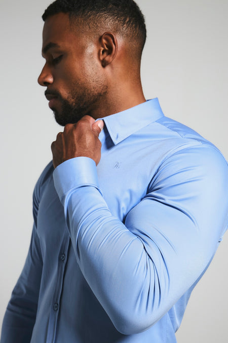 Athletic Fit Signature Shirt in Mid Blue