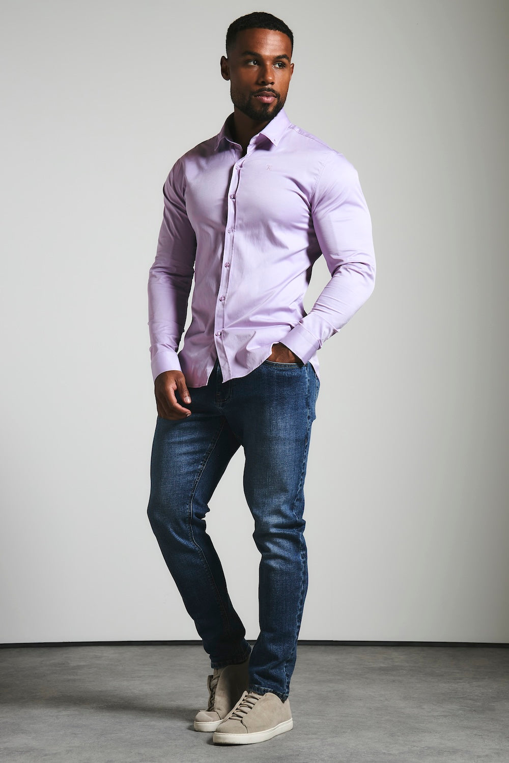 Athletic Fit Signature Shirt in Lilac