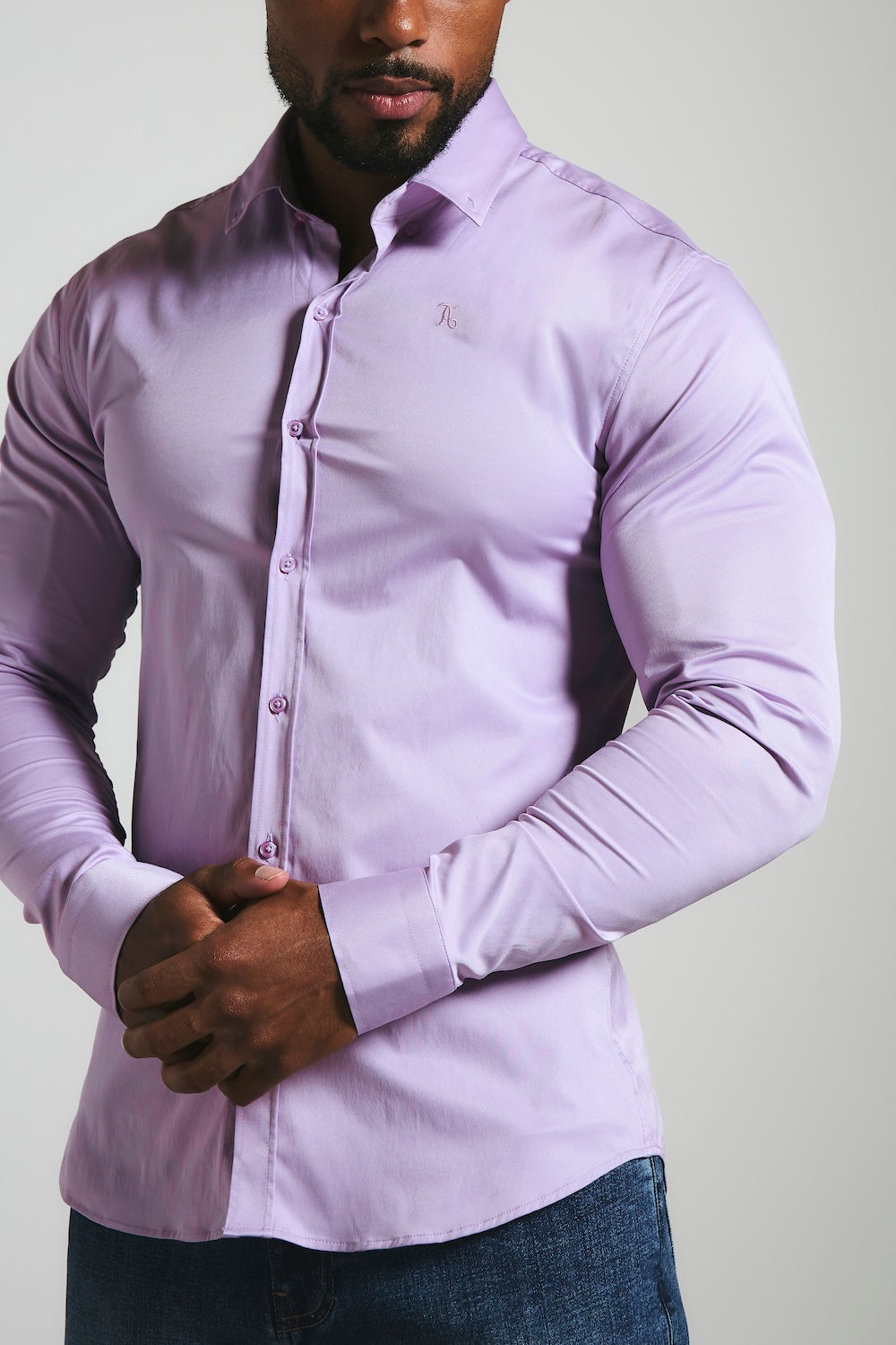 Athletic Fit Signature Shirt in Lilac