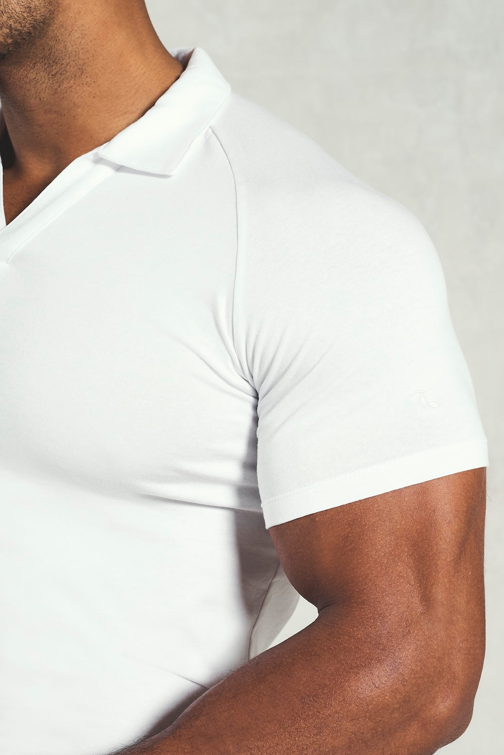 Essential Jersey Buttonless Polo Shirt in White - TAILORED ATHLETE - USA