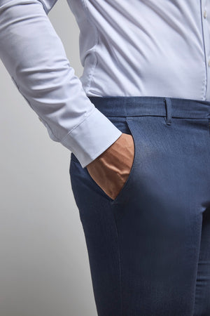 Athletic Fit Essential Pants in Chambray - TAILORED ATHLETE - USA