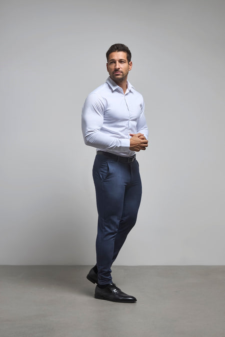 Athletic Fit Essential Pants in Chambray - TAILORED ATHLETE - USA