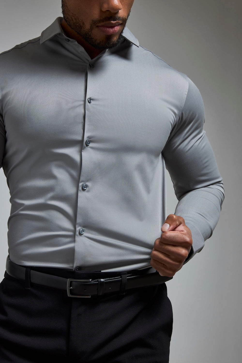 athletic fit button down dress shirts Shop Slim-Fit Stretch Shirt with TEKFIT Designed for men with broad shoulders and narrow waists Athletic Fit Dress Shirt in