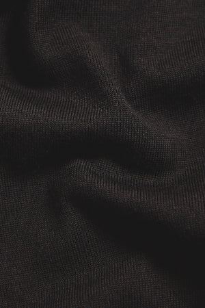 Extra Fine Merino Wool Crew Neck Sweater in Bitter Chocolate - TAILORED ATHLETE - USA