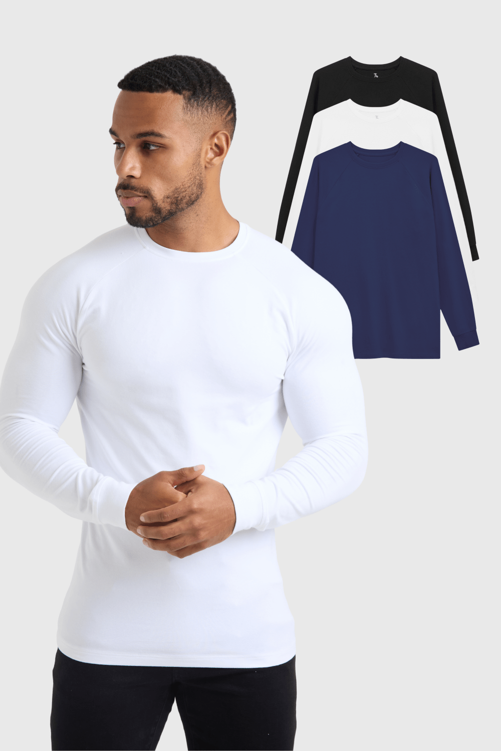 Athletic Fit Long Sleeve Favorites 3-Pack - TAILORED ATHLETE - USA