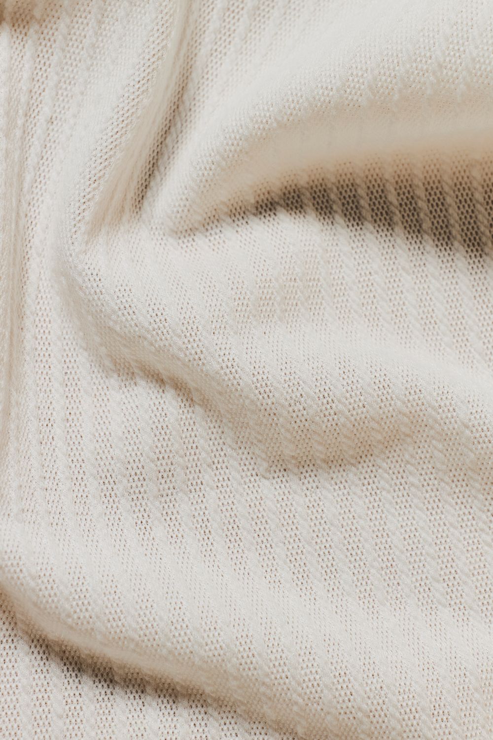 Fine Textured Stripe Cuban Collar Shirt in White - TAILORED ATHLETE - USA