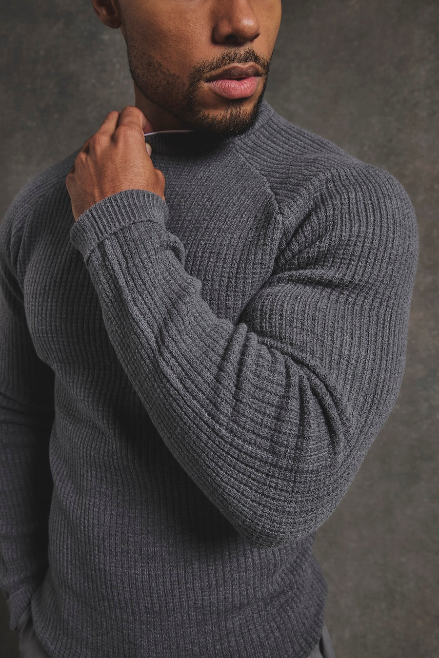 Fisherman Crew Neck Sweater in Neutral