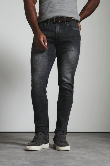 Athletic Fit Stretch Jeans in Grey