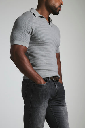 Athletic Fit Stretch Jeans in Grey