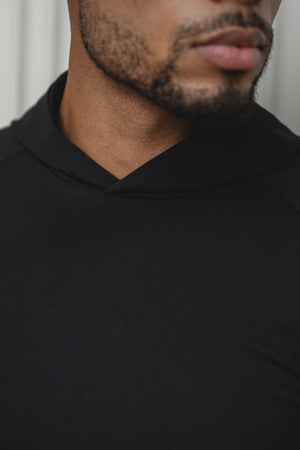 Hooded Top in Black - TAILORED ATHLETE - USA