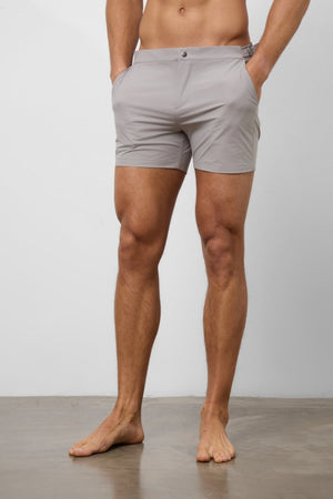 Hybrid Swim Short in Dark Putty - TAILORED ATHLETE - USA