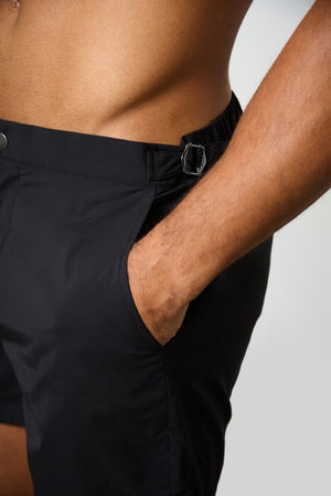 Hybrid Swim Short in Black - TAILORED ATHLETE - USA