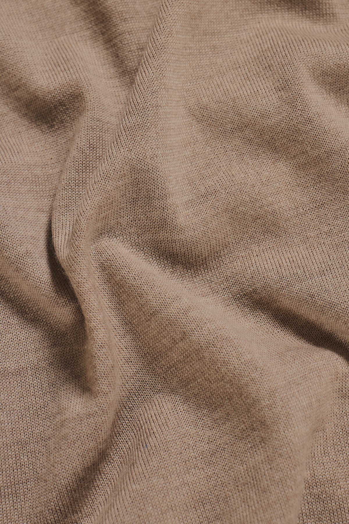 Extra Fine Merino Wool Half Zip Neck Sweater in Neutral Marl