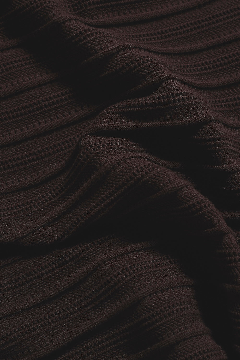 Horizontal Stripe Cotton Knitted Polo Shirt in Chocolate - TAILORED ATHLETE - USA