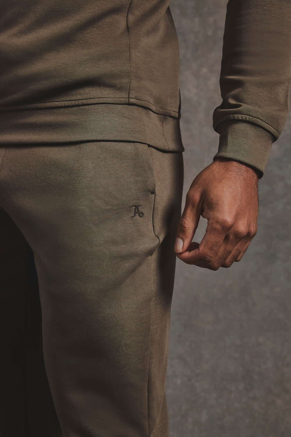 Interlock Sweat Jogger in Deep Khaki - TAILORED ATHLETE - USA