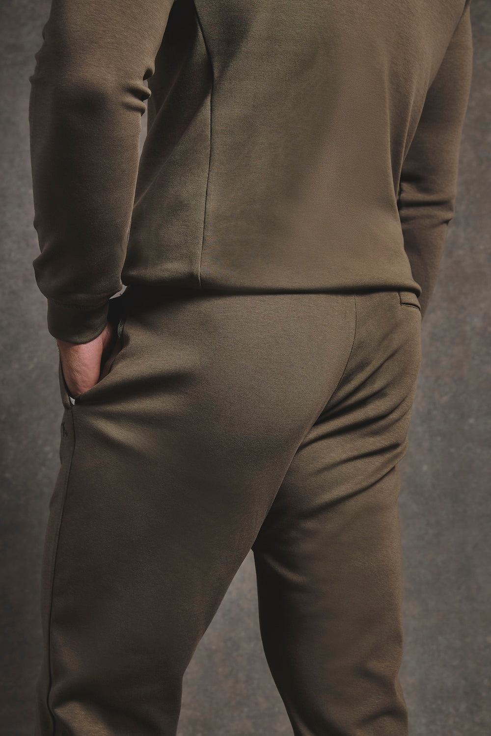 Interlock Sweat Jogger in Deep Khaki - TAILORED ATHLETE - USA