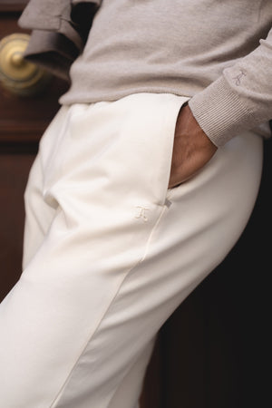 Interlock Sweat Jogger in Winter White - TAILORED ATHLETE - USA