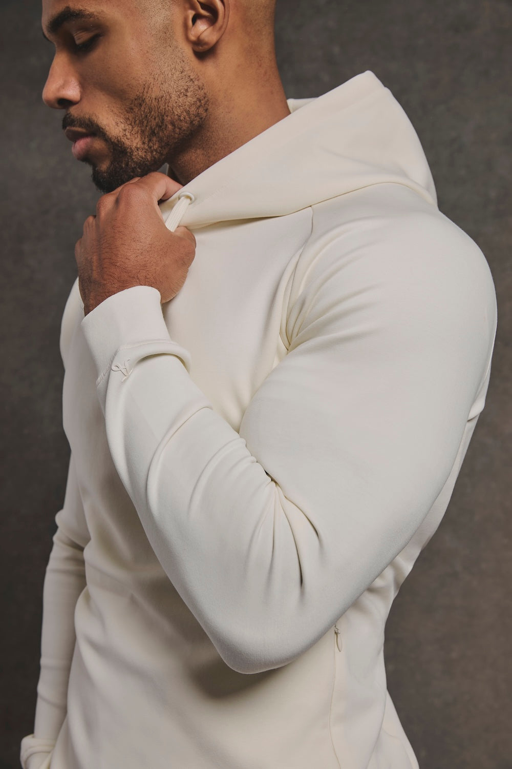 Interlock Hoodie Sweat in Winter White - TAILORED ATHLETE - USA