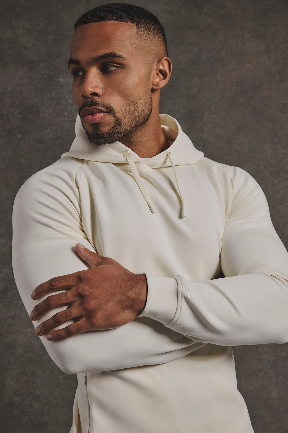 Interlock Hoodie Sweat in Winter White - TAILORED ATHLETE - USA