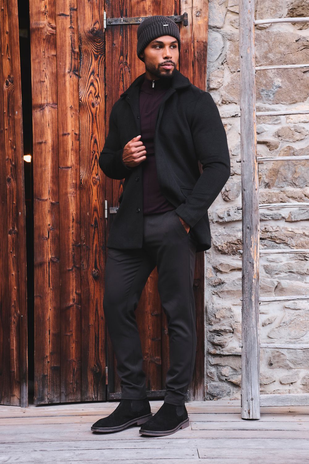 Car Coat in Black