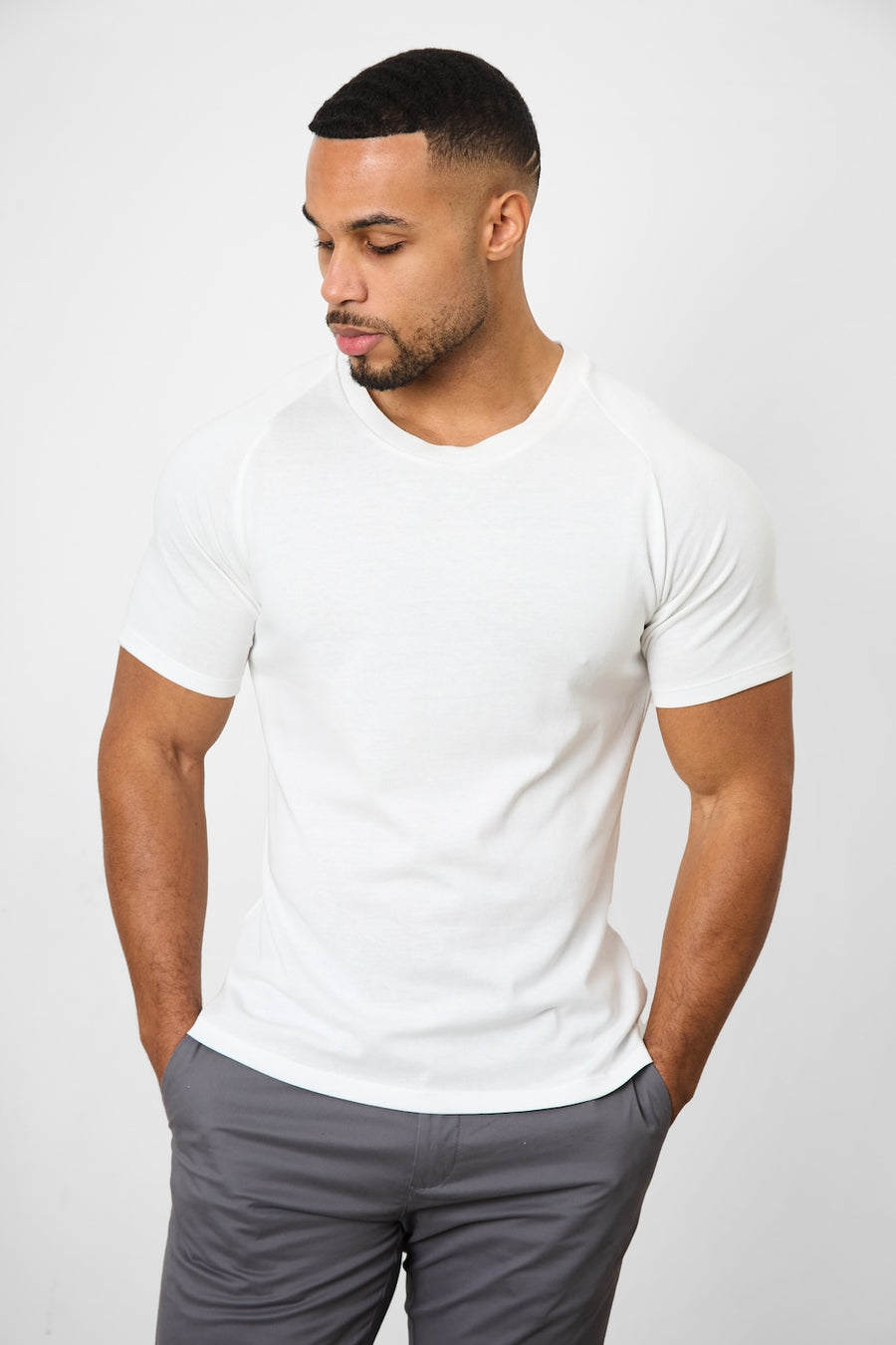 Knit Look T-Shirt in White - TAILORED ATHLETE - USA