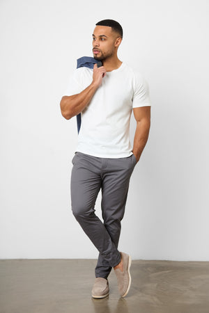 Knit Look T-Shirt in White - TAILORED ATHLETE - USA