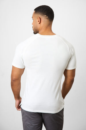 Knit Look T-Shirt in White - TAILORED ATHLETE - USA