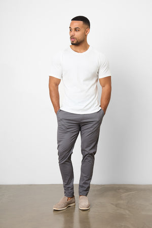 Knit Look T-Shirt in White - TAILORED ATHLETE - USA