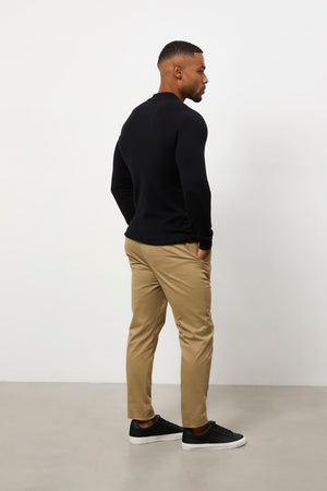 Knitted Polo Shirt in Black - TAILORED ATHLETE - USA