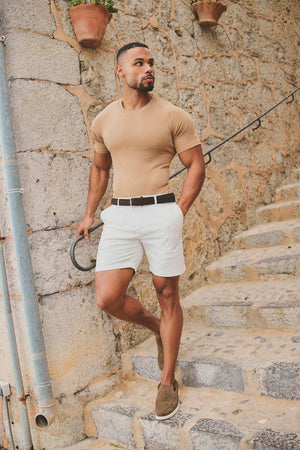 Knit Look T-Shirt in Tan - TAILORED ATHLETE - USA