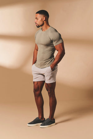 Knit Look T-Shirt in Khaki - TAILORED ATHLETE - USA